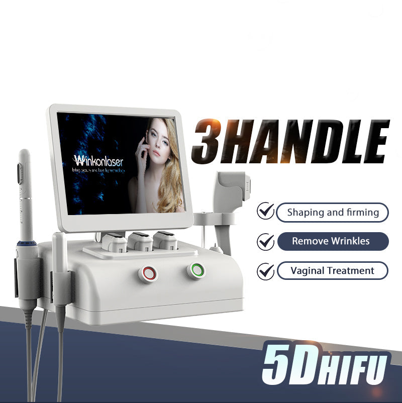 Portable 5D HIFU. 11 lines per shot, three treatment zones.