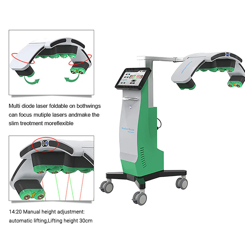 Non-invasive laser lipo for body contouring.