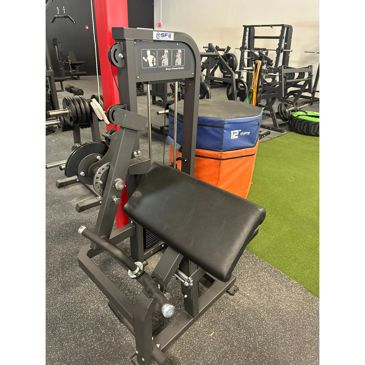 Sports & Fitness Exchange Bicep and Tricep Combo Selectorized Machine