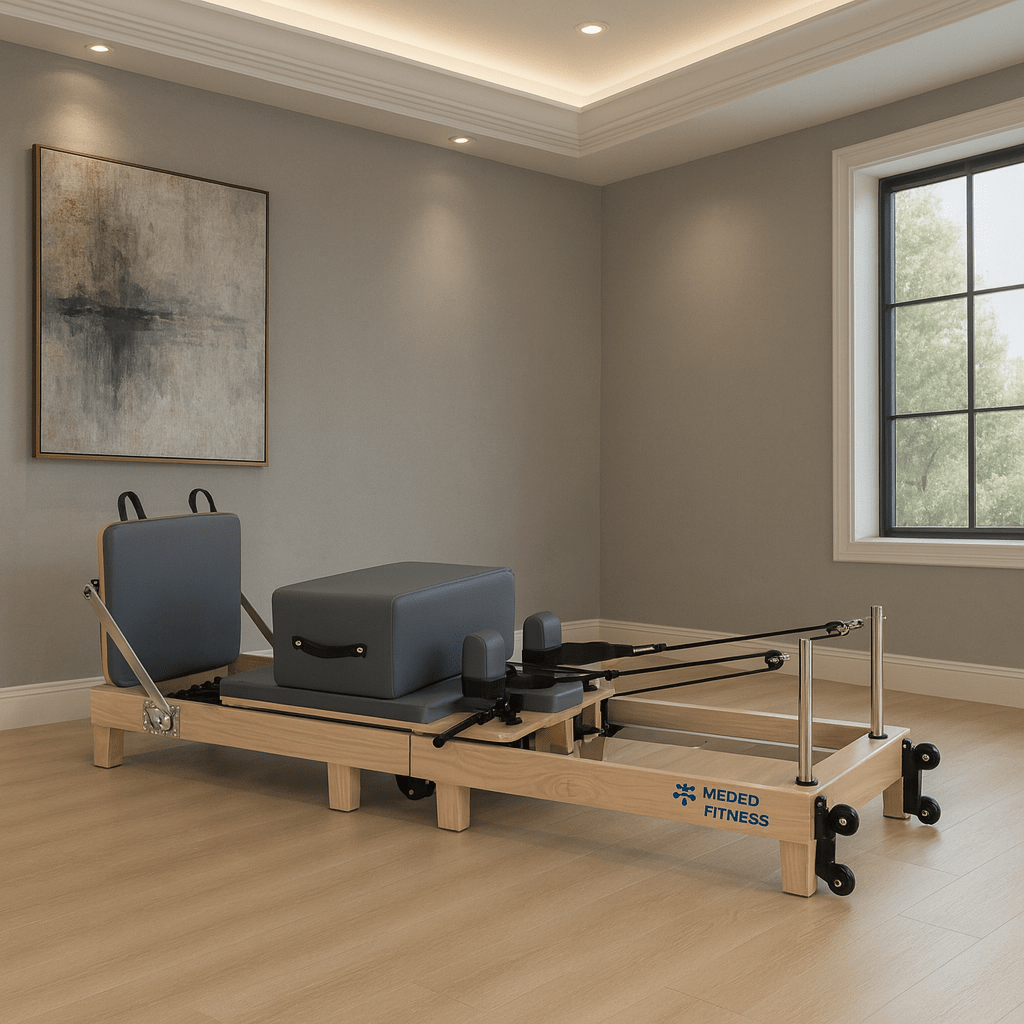MedEq DCF-01 Folding Solid Oak Pilates Reformer