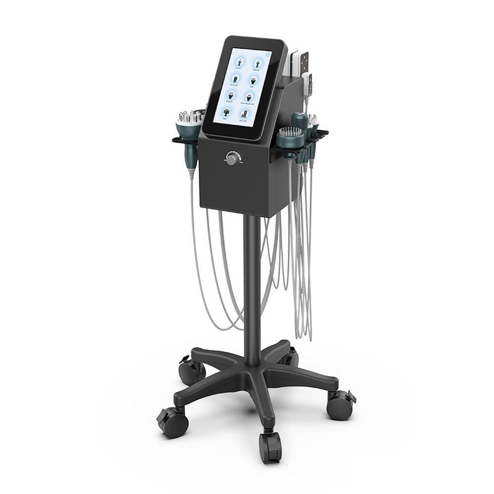 Ultrasonic contouring for face and body with nine modalities.