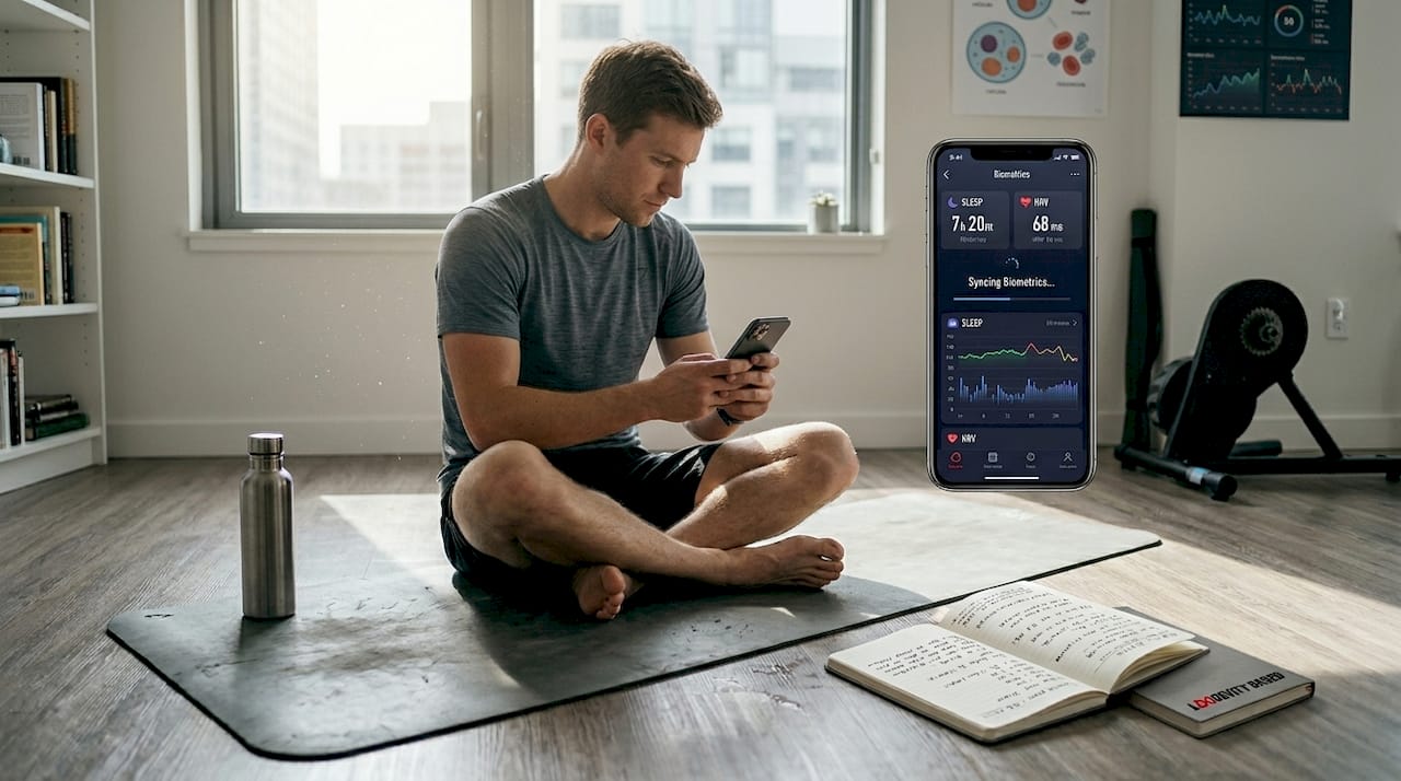Endurance athlete logs biohacking baseline data
