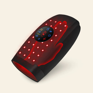 Lunix LX37 Touchscreen Red Light Hand Massager, Charcoal Black