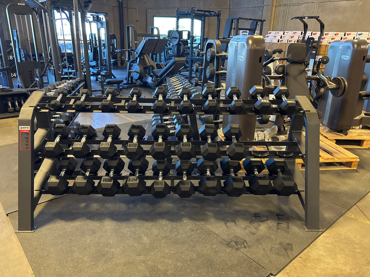 Sports & Fitness Exchange Commercial Dumbbell Rack, 15 Pairs
