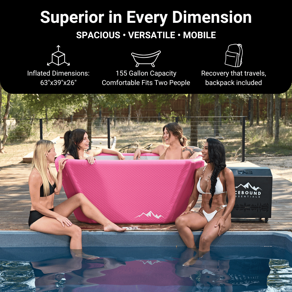Icebound Essentials Pink Endurance Plunge Bundle (Tub + Chiller)