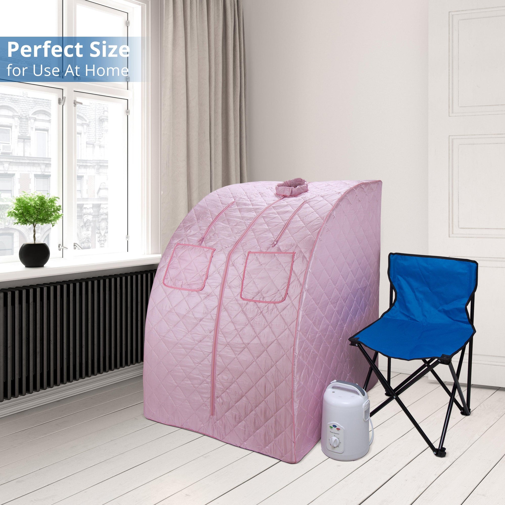 More room inside for longer, more comfortable steam sessions.