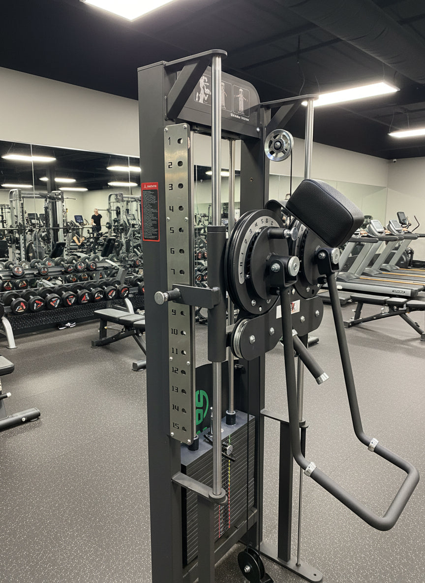Sports & Fitness Exchange Standing Multi-Flight Shoulder Raise Machine