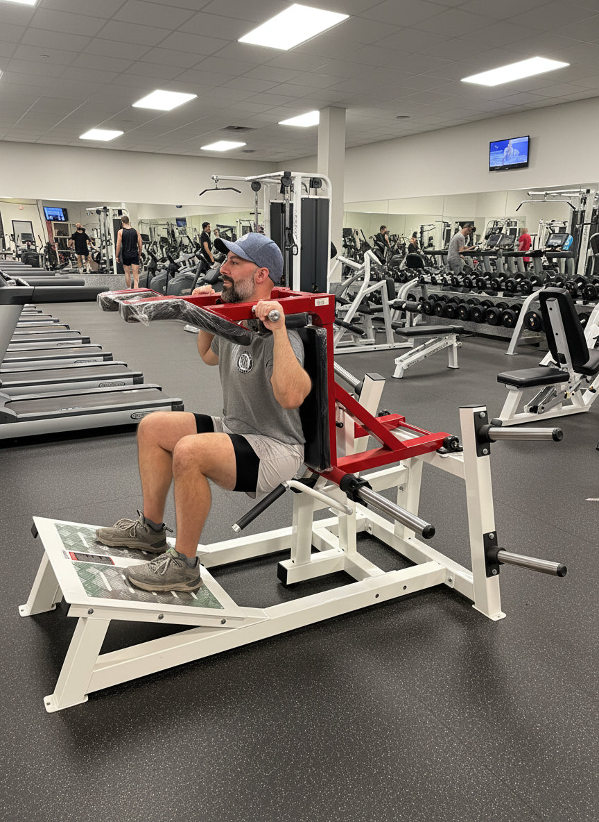 Sports & Fitness Exchange Power Squat and V-Squat Hack Squat Machine