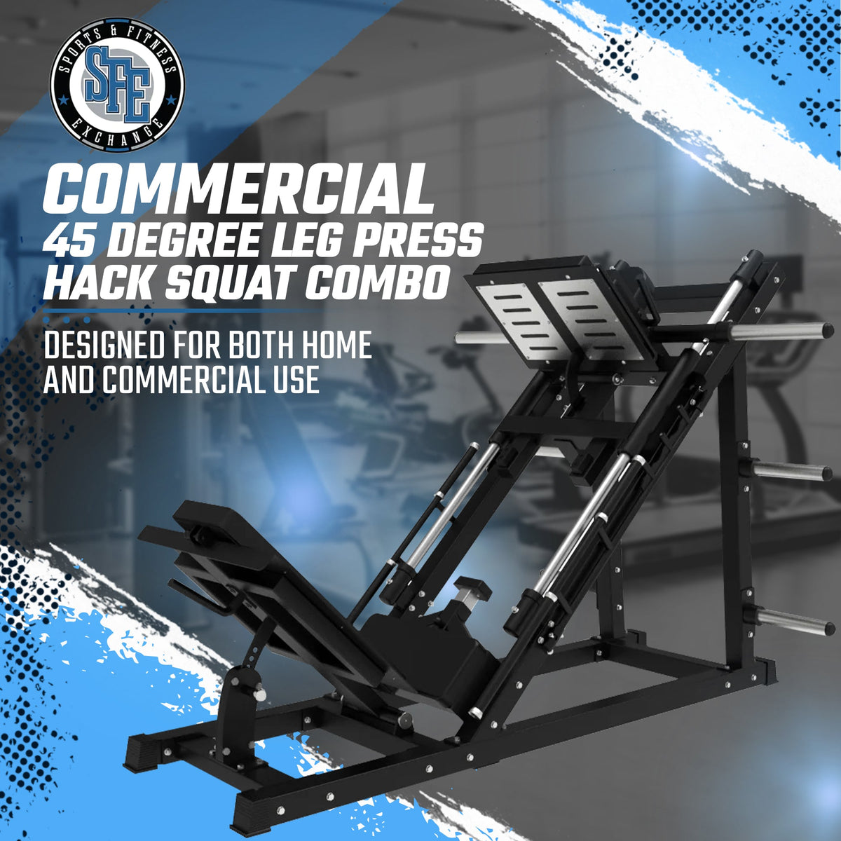 Sports & Fitness Exchange 45-Degree Leg Press and Hack Squat Machine