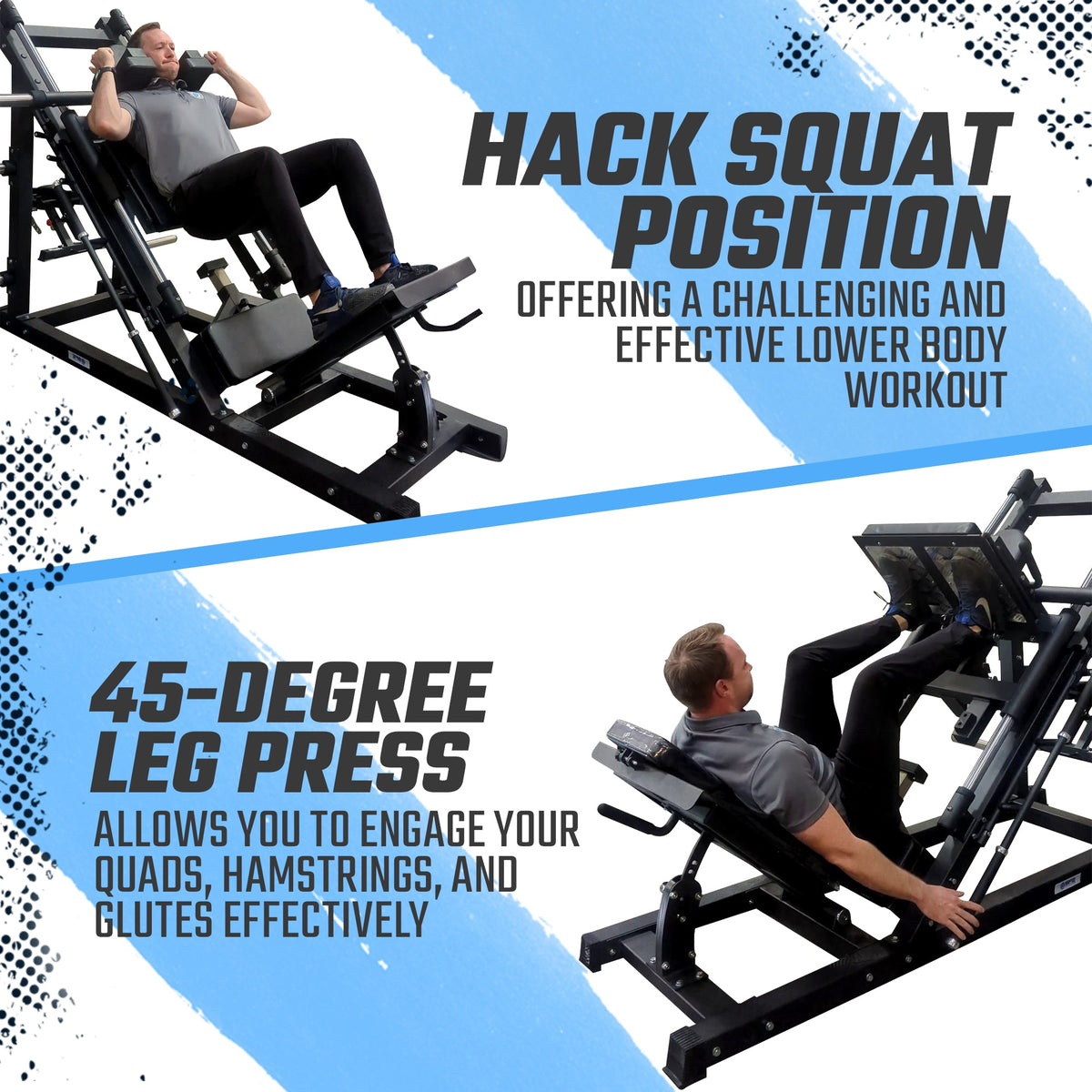 Sports & Fitness Exchange 45-Degree Leg Press and Hack Squat Machine