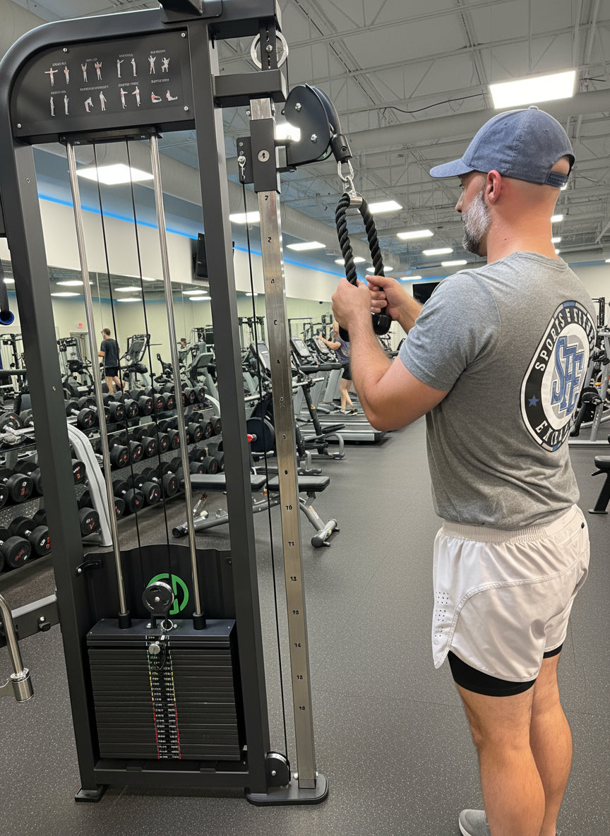 Sports & Fitness Exchange Dual Stack Functional Trainer Home Gym
