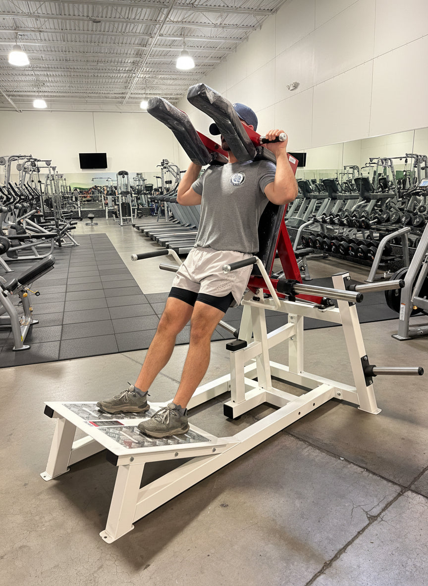 Sports & Fitness Exchange Power Squat and V-Squat Hack Squat Machine