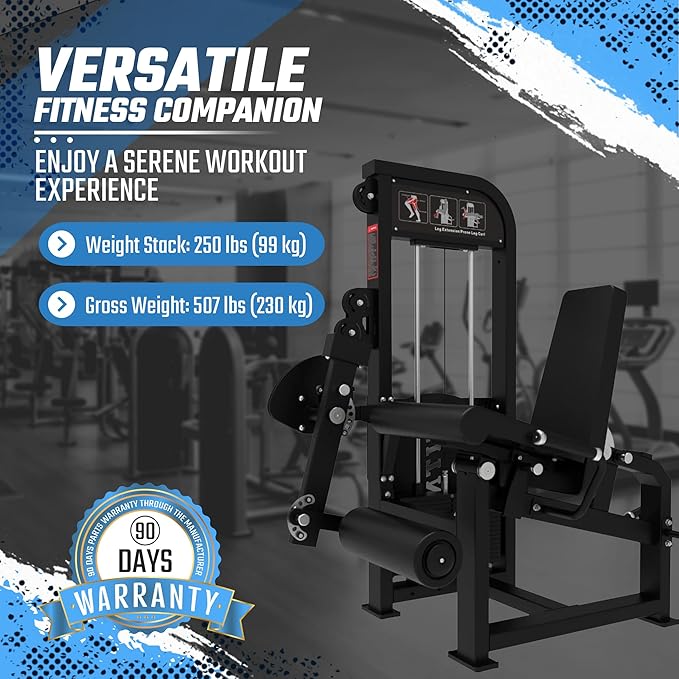Sports & Fitness Exchange Leg Extension and Prone Leg Curl Combo Machine