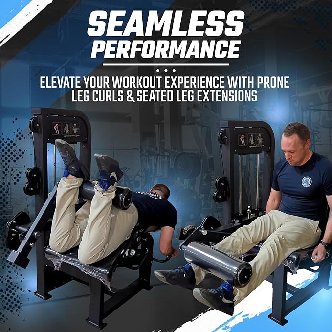 Sports & Fitness Exchange Leg Extension and Prone Leg Curl Combo Machine