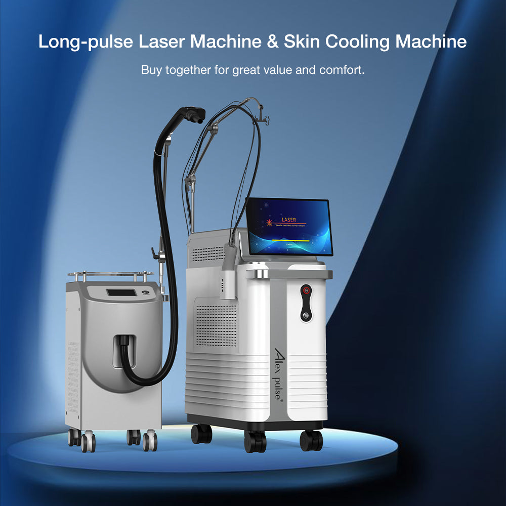 Dual-wavelength long-pulse laser. All skin types, all hair types.