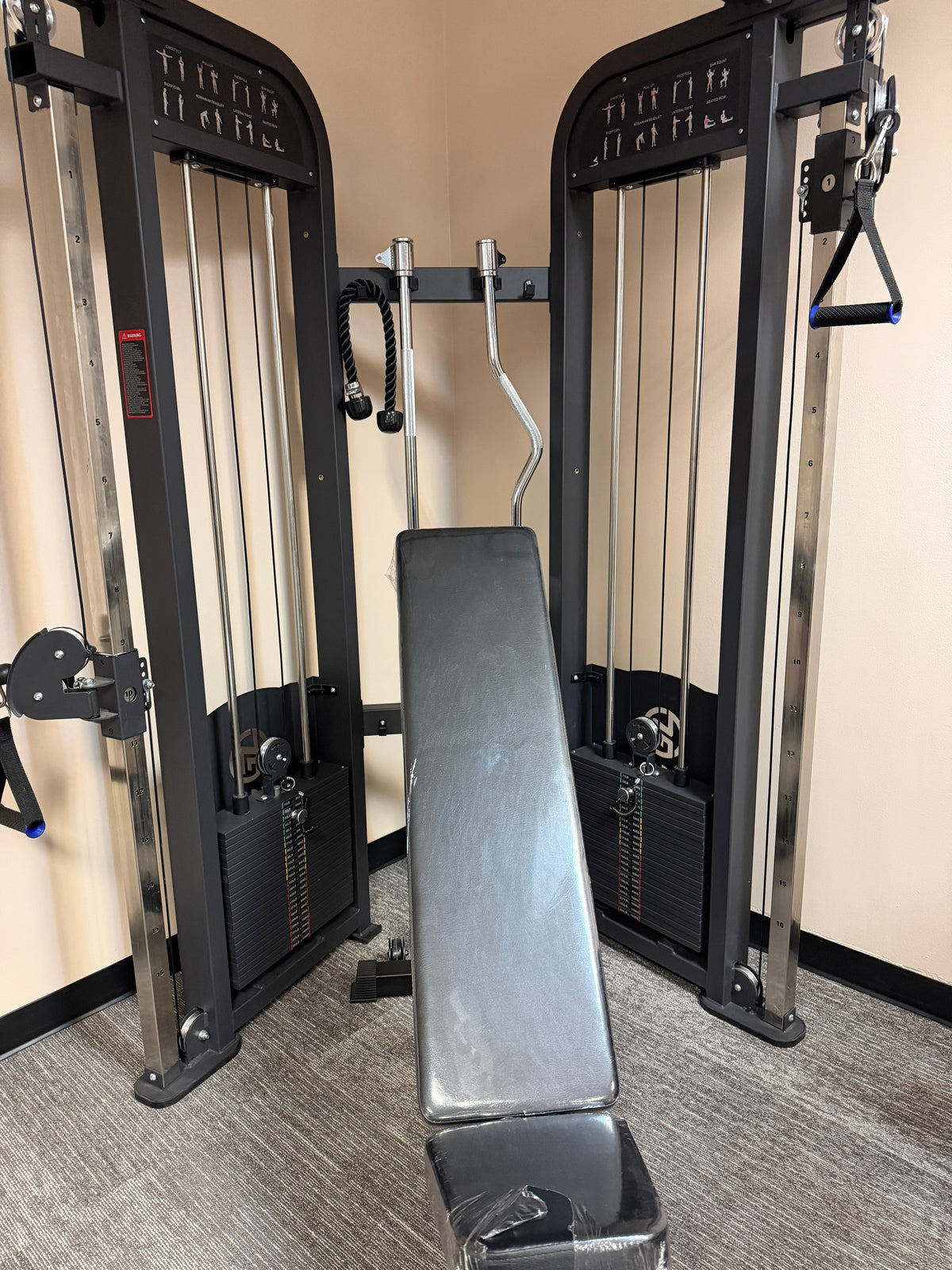 Sports & Fitness Exchange Dual Stack Functional Trainer Home Gym