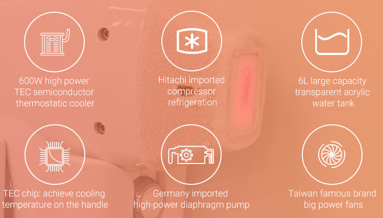 Skin cooling to -15°C