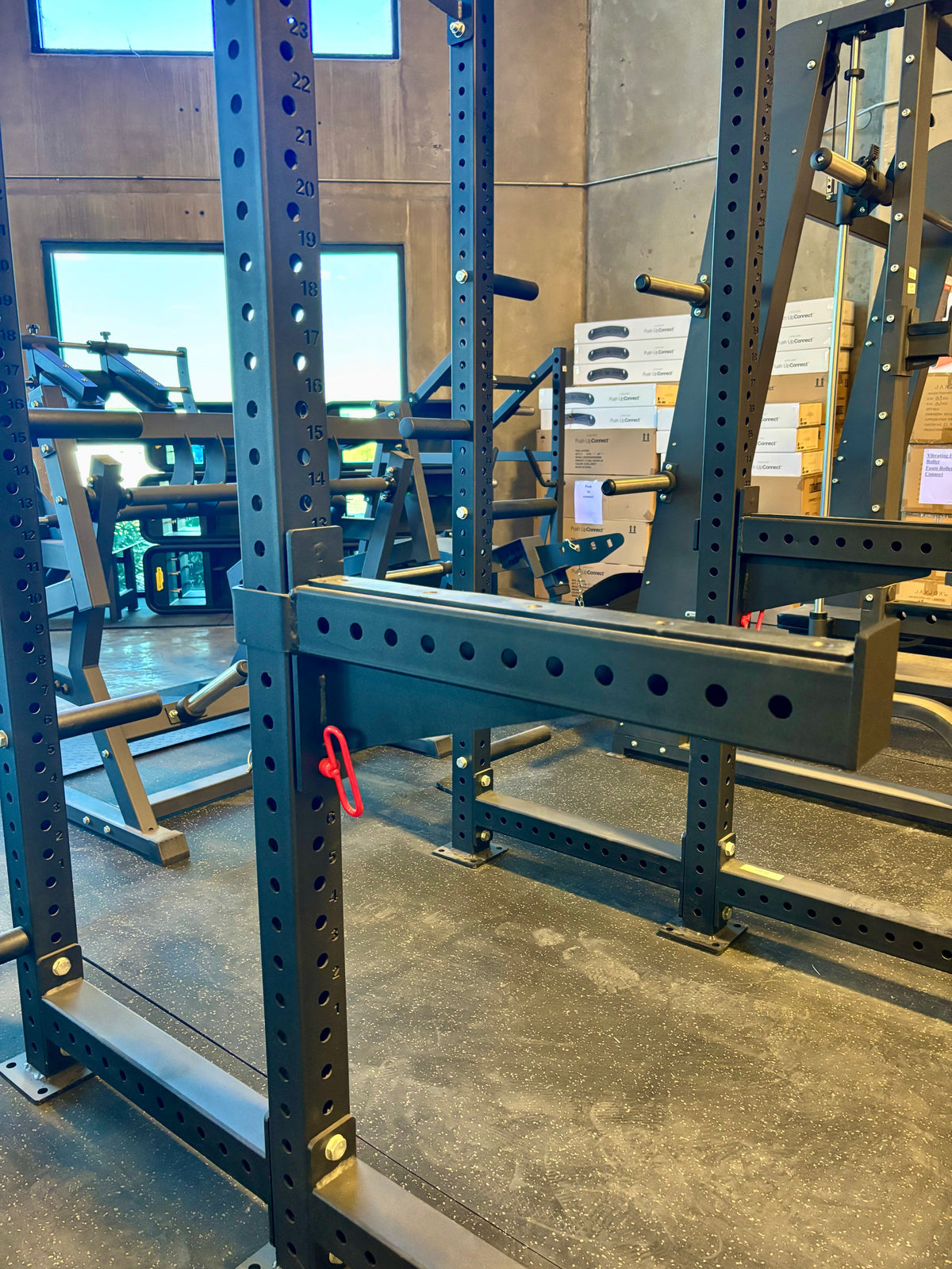 Sports & Fitness Exchange Commercial Squat Rack with Safety Bars