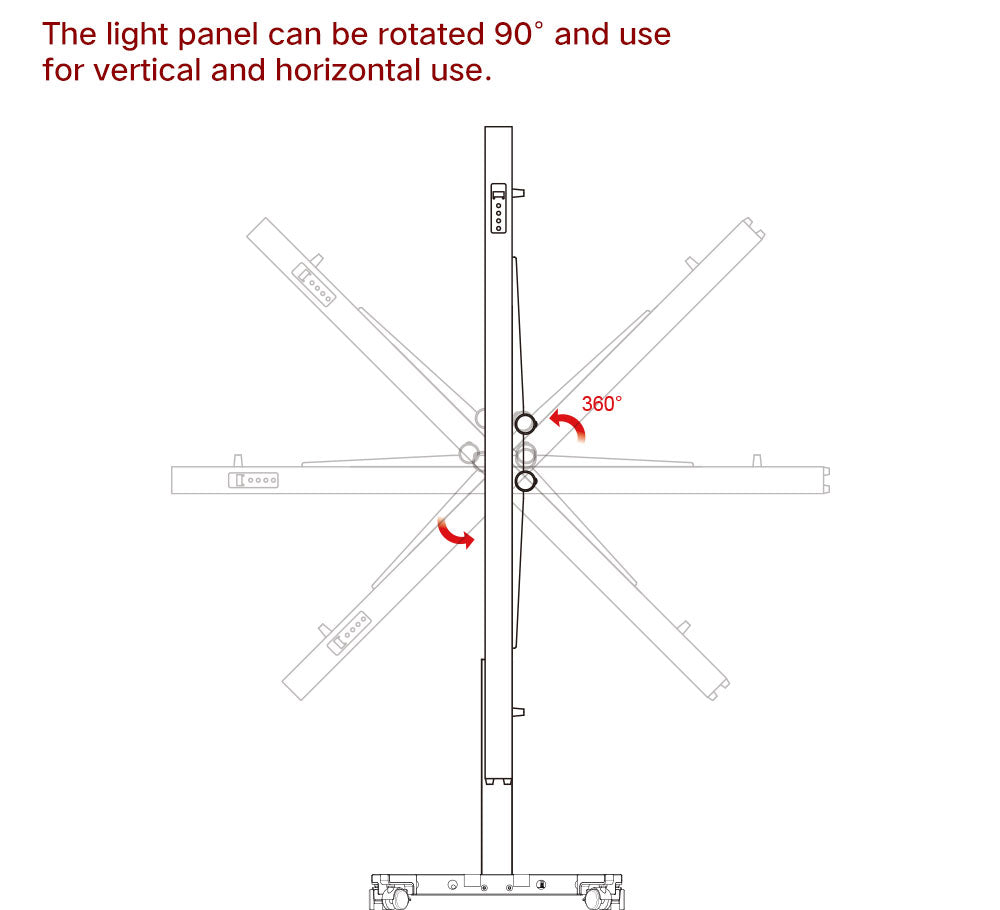 Red Nova Lights Premium Electric Mobile Stand (RNL900 and RNL1500)