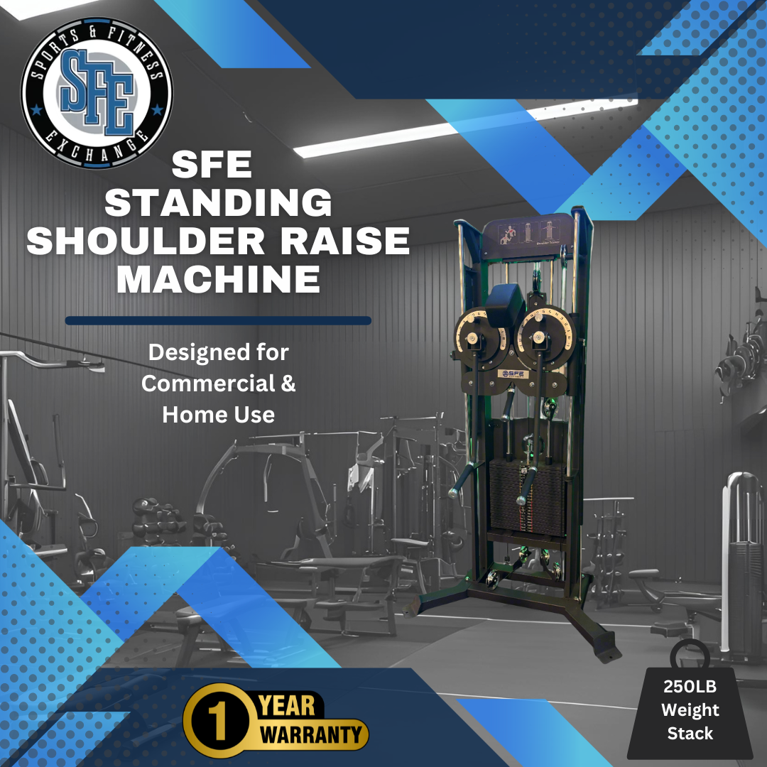 Sports & Fitness Exchange Standing Multi-Flight Shoulder Raise Machine