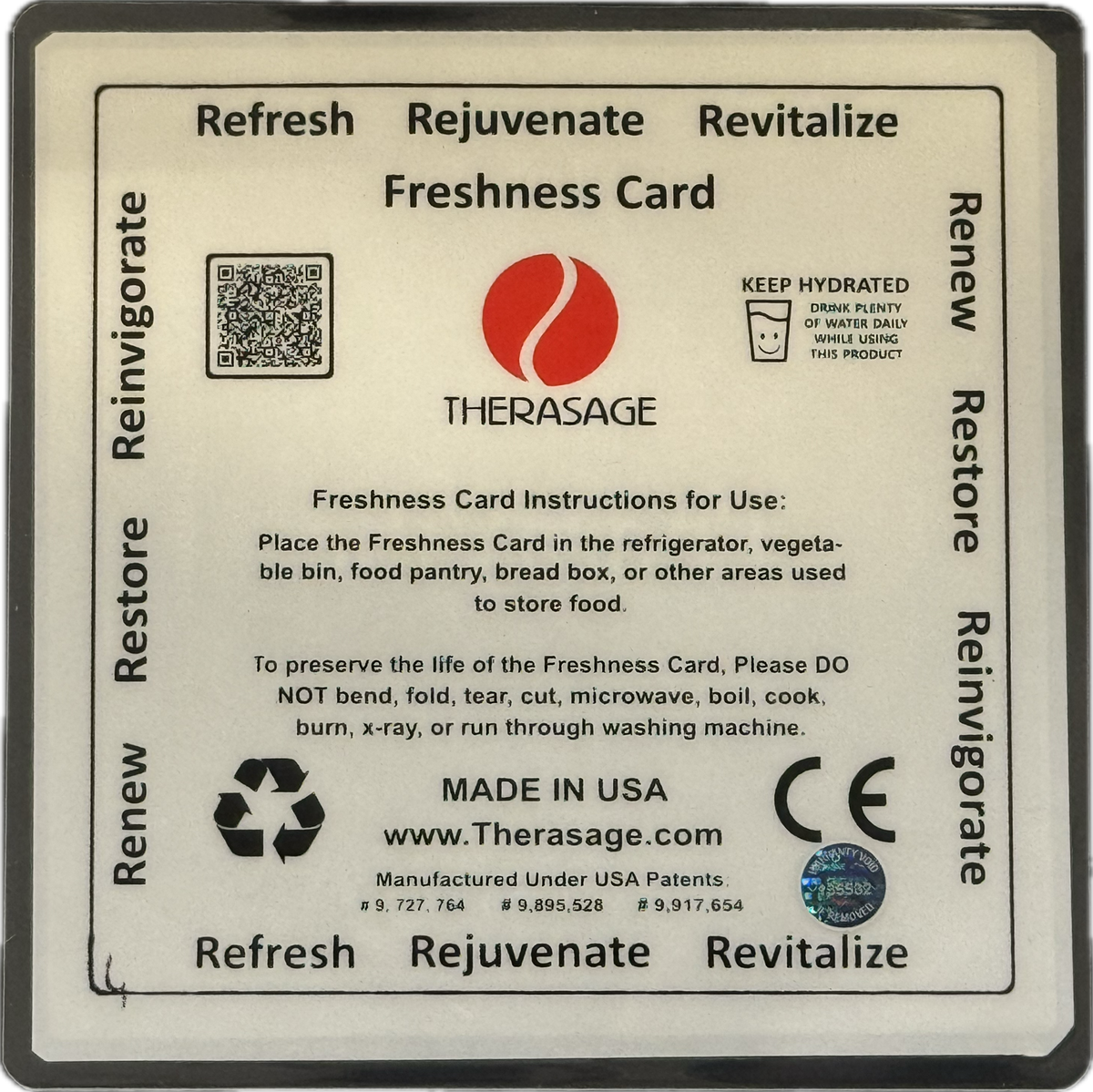 Therasage TheraVibe 6x6 Card, Freshness