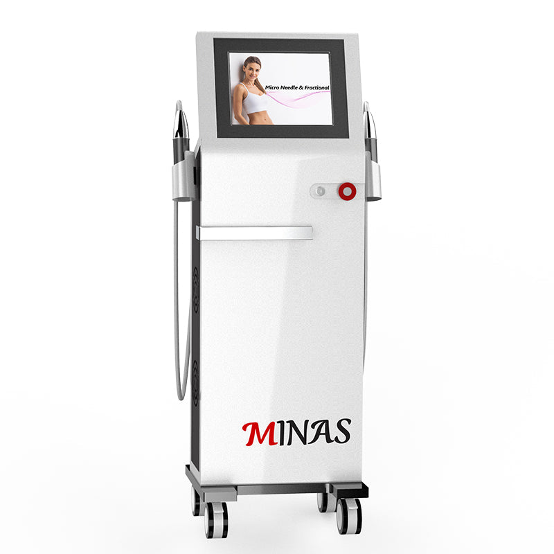 Microneedling plus RF, with cooling built into the same handpiece.