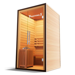 Medical Sauna 2 Person Traditional Steam Sauna (Traditional 5) – white