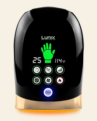 Lunix LX30 Rolling Hand Massager with Heat and Fan, Charcoal Black