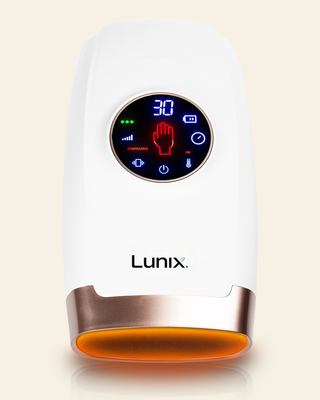 Lunix LX7 Heated Air Compression Hand Massager, Lunar White