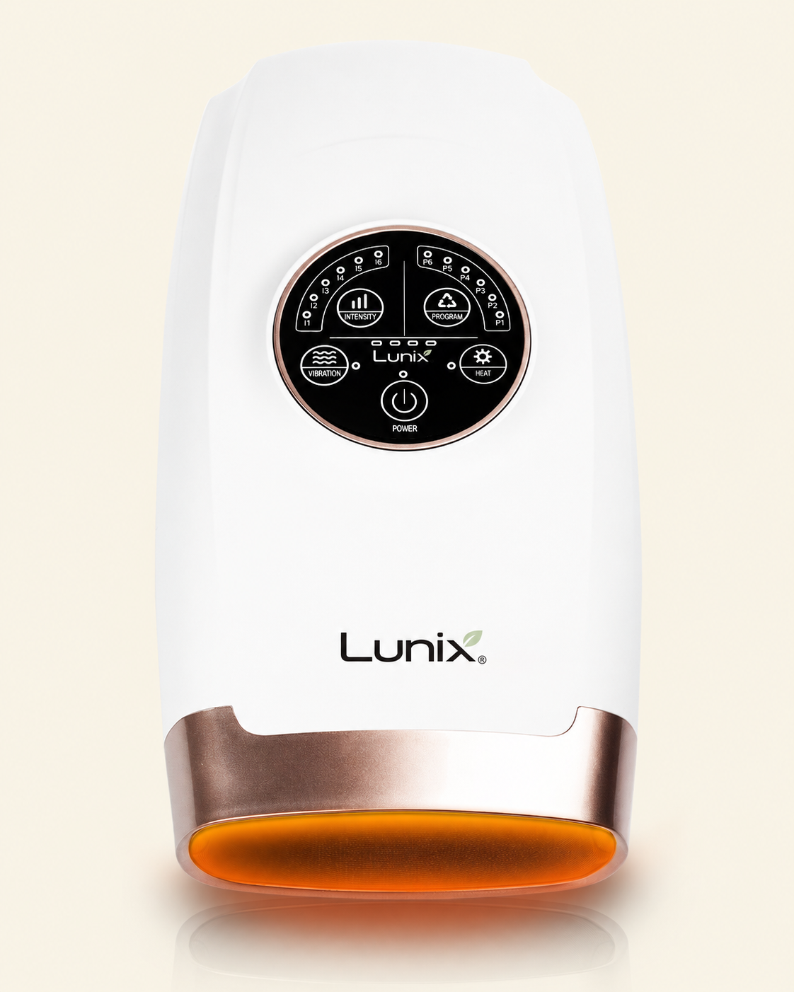 Lunix LX3 6-Mode Heated Air Compression Hand Massager, Lunar White