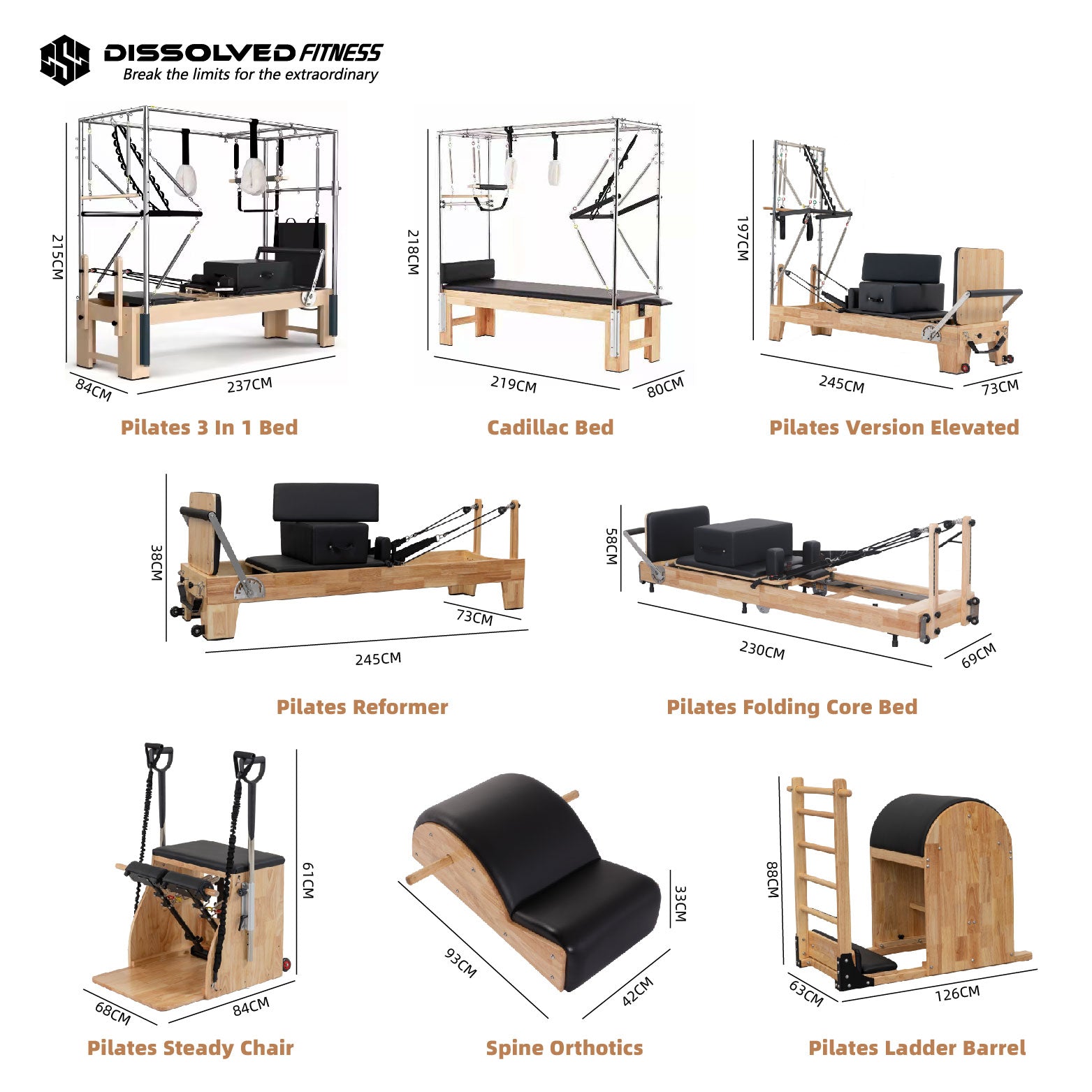 MedEq Classic Wooden Pilates Reformer (Studio-Grade Oak)