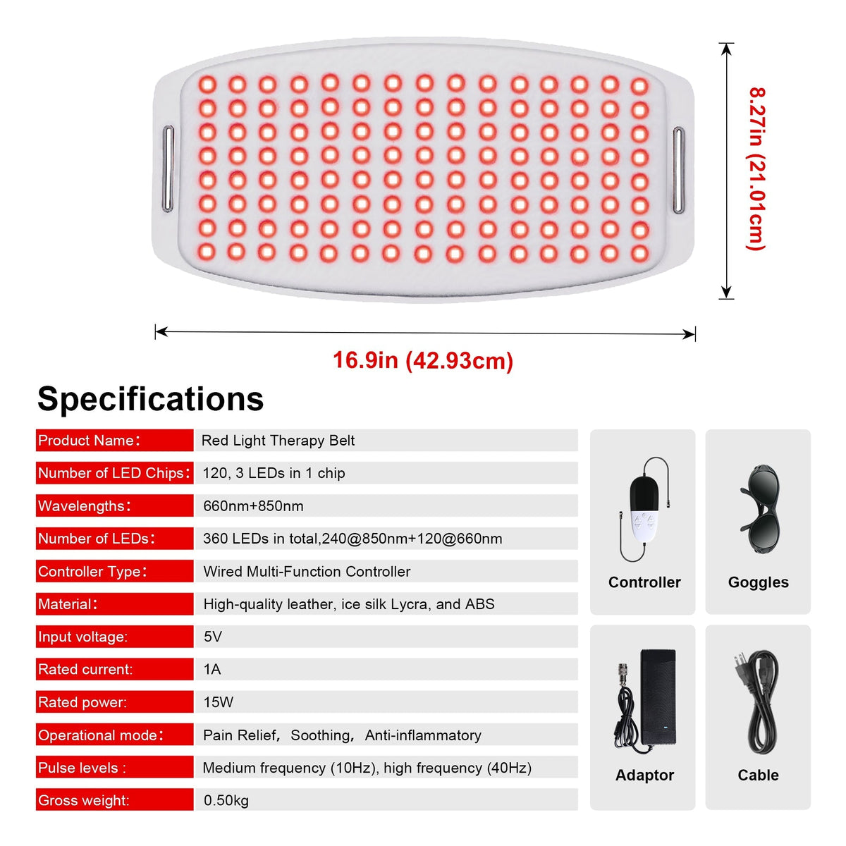 LUMYHEALTH Portable Red Light Therapy Belt
