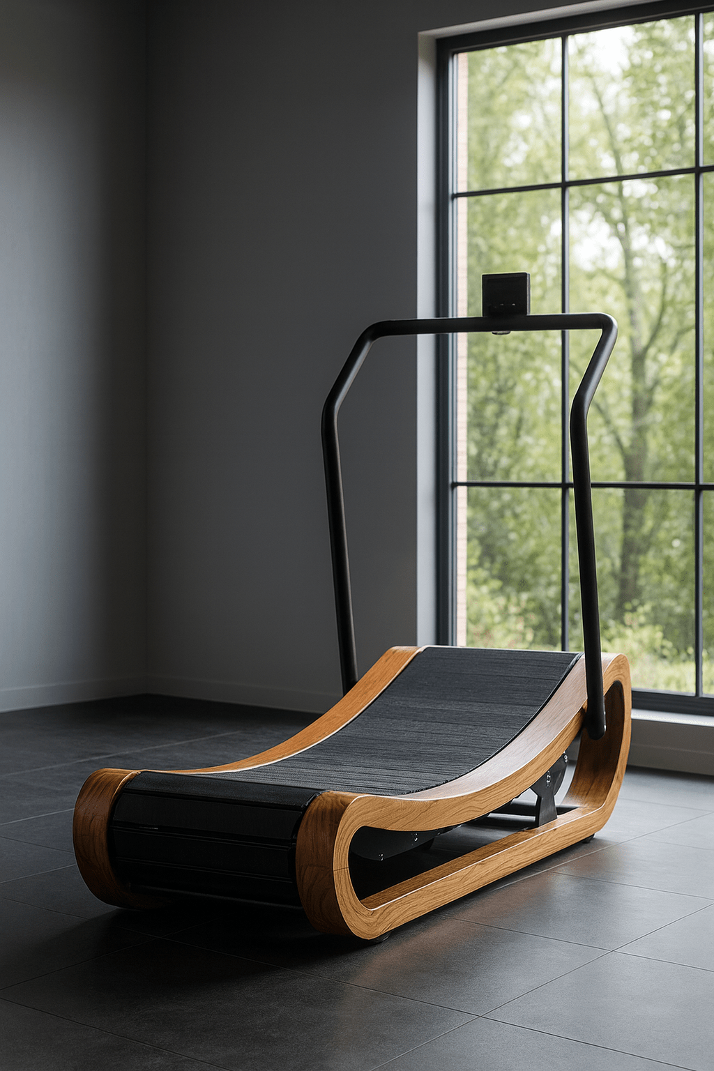MedEq R2000 Solid Wood Curved Self-Powered Treadmill