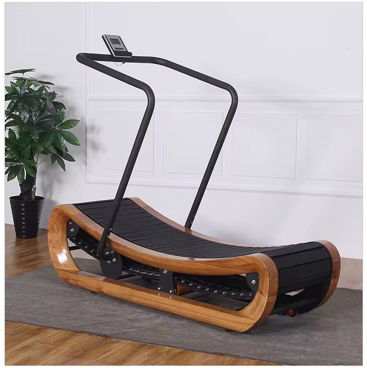 MedEq R2000 Solid Wood Curved Self-Powered Treadmill