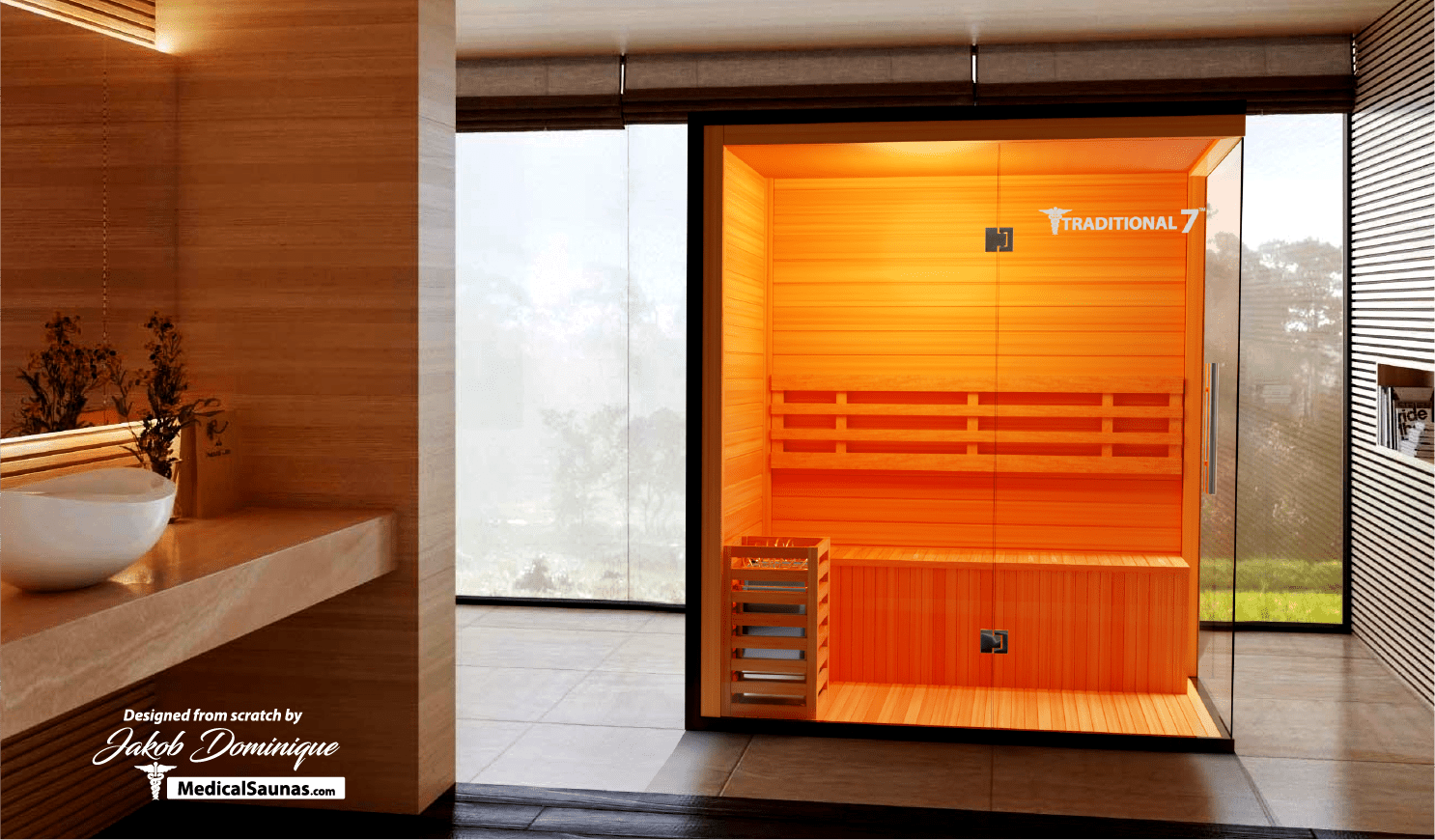 Medical Sauna 4 Person Traditional Steam Sauna (Traditional 7)
